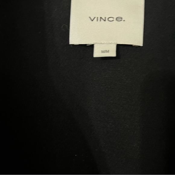 Vince Cropped Blazer Jacket Cotton Linen Black Size M - Picture 8 of 9